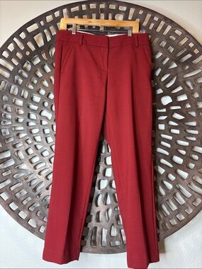 ❤️ LOFT Marisa Straight Leg Dress Pants Women’s 8 Red Stretch Career Trousers ❤️